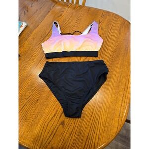 Pink by Victoria Secret‎ Bikini Set XL High Waist Lace Up Top